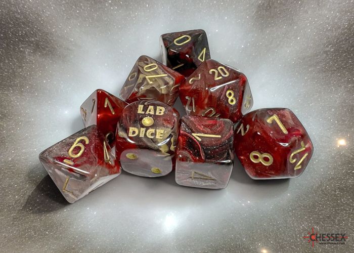 Chessex - Borealis® Polyhedral Cosmos™/gold 7-Die Set (with bonus die)