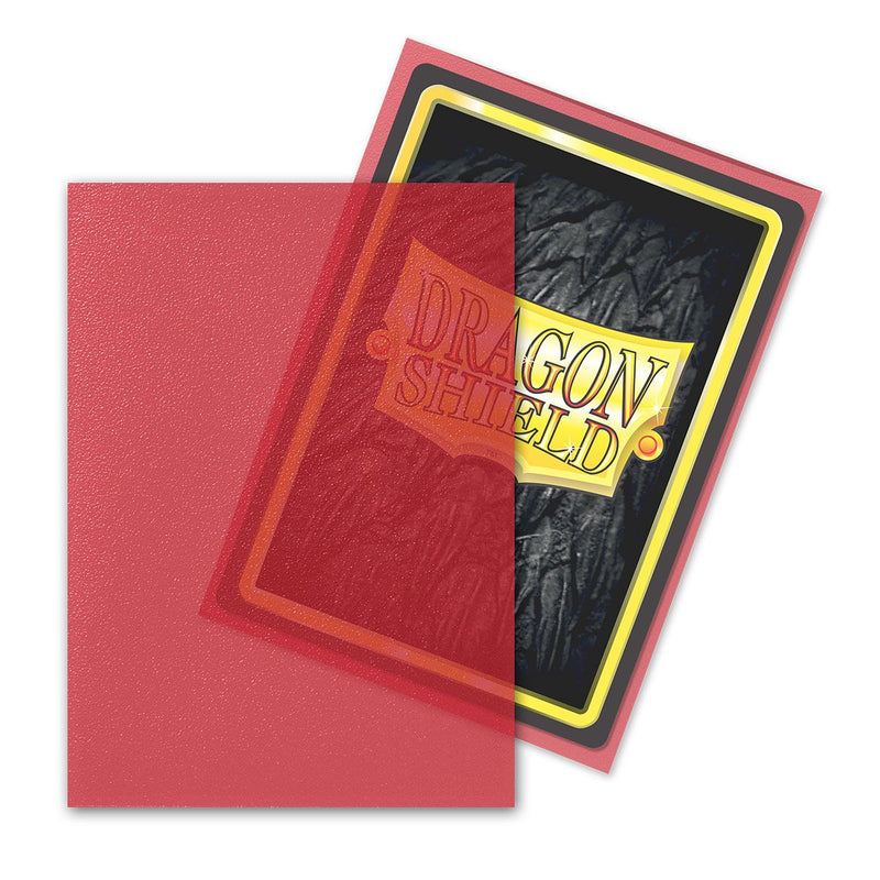 Dragon Shield Sleeves (100) Clear Red Matte