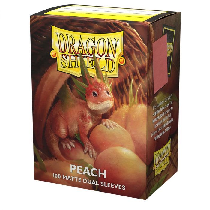 Dragon Shield: Dual Peach Matte Sleeves 100 (Standard Size)
