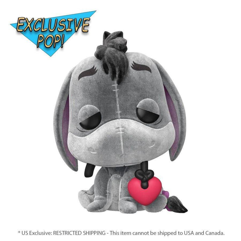 Winnie the Pooh - Eeyore with Heart Flocked (US Exclusive) Pop! Vinyl Figure