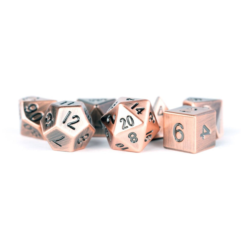 MDG - Metal Dice: Antique Copper 16mm Poly Set