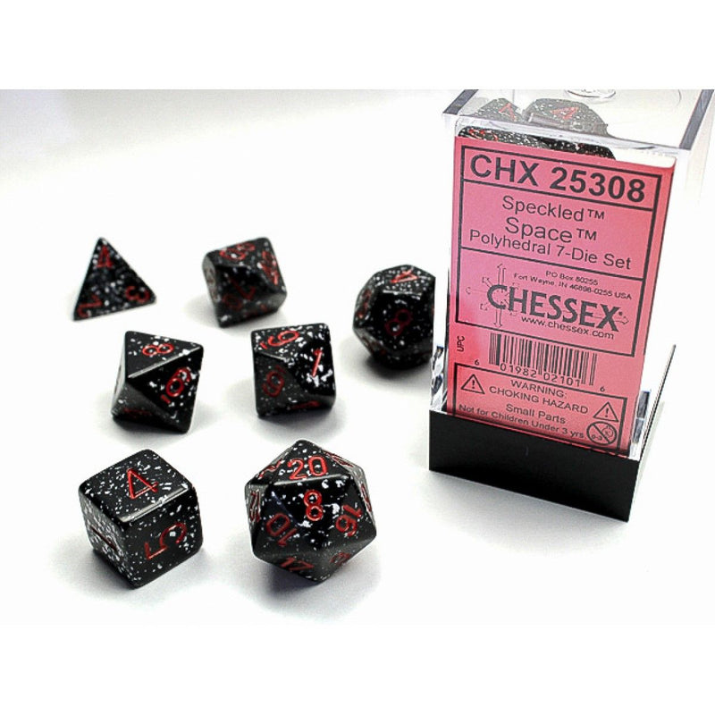 Chessex - Space Speckled Polyhedral 7-Die Set