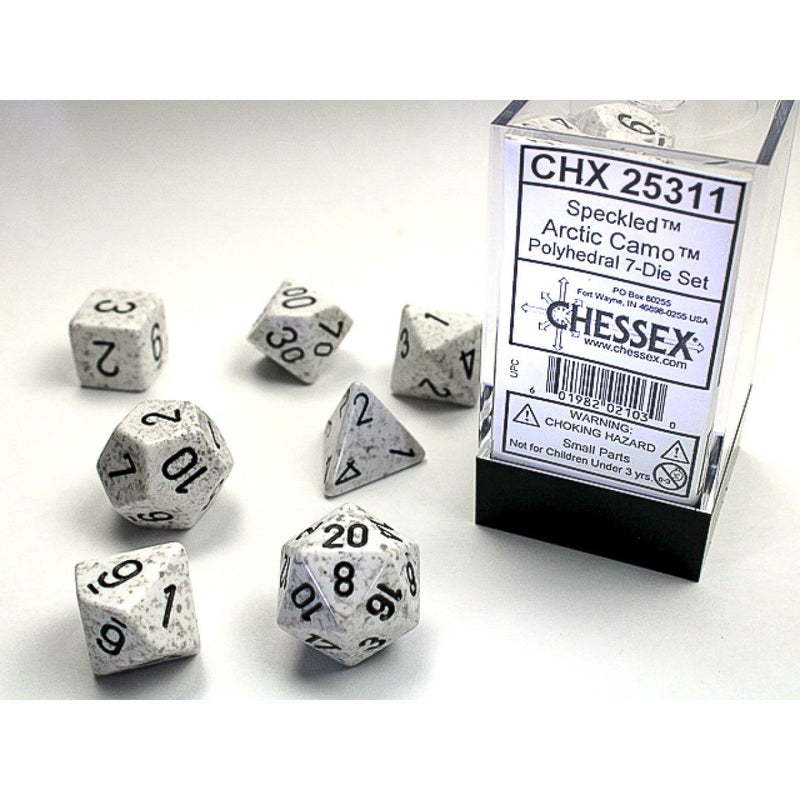 Chessex - Arctic Camo Speckled Polyhedral 7-Die Set