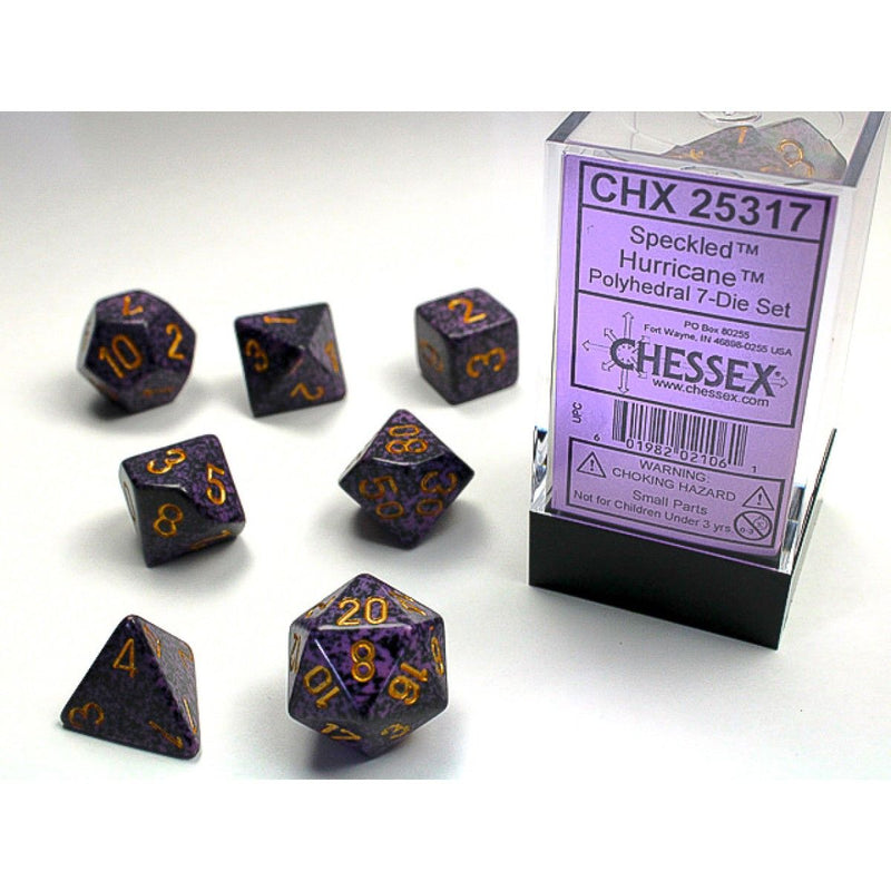 Chessex - Hurricane Speckled Polyhedral 7-Die Set