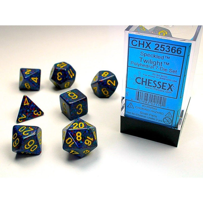 Chessex - Twilight Speckled Polyhedral 7-Die Set