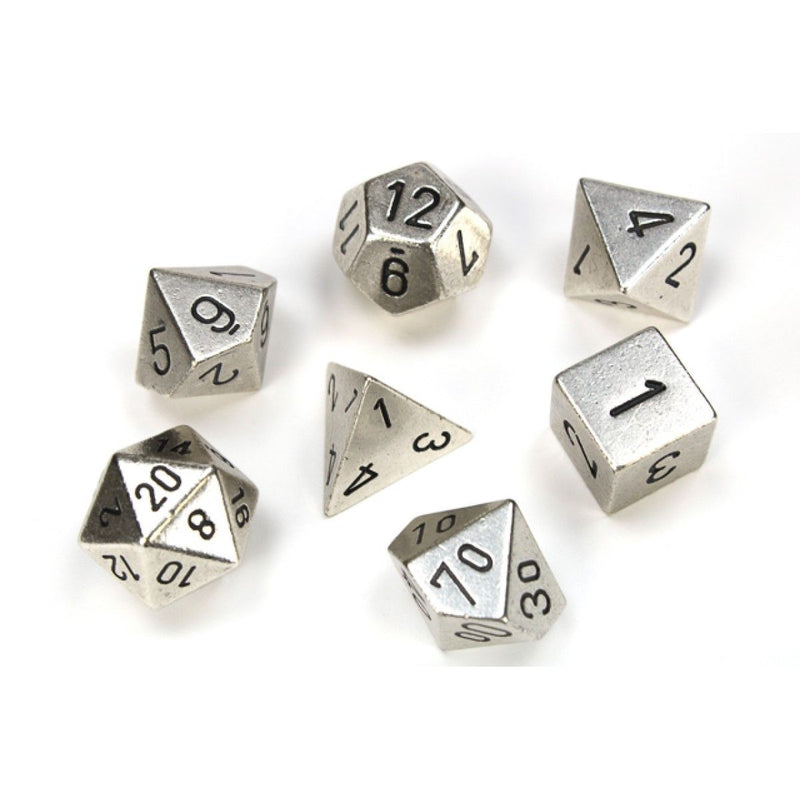 Chessex - Metal Polyhedral 7-Die Set: Silver