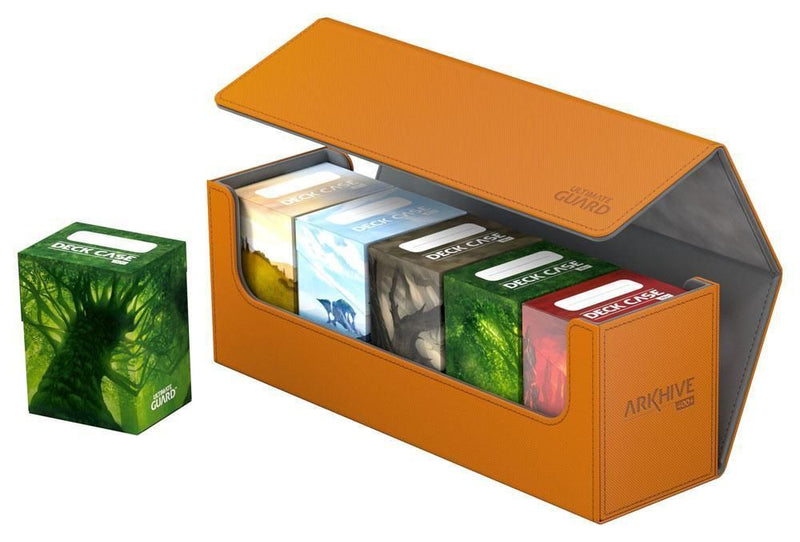Ultimate Guard Arkhive Flip Case 400+ Standard Size XenoSkin Orange Deck Box