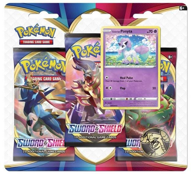 Pokemon TCG: Sword and Shield 3 Booster Blister Pack - Ponyta
