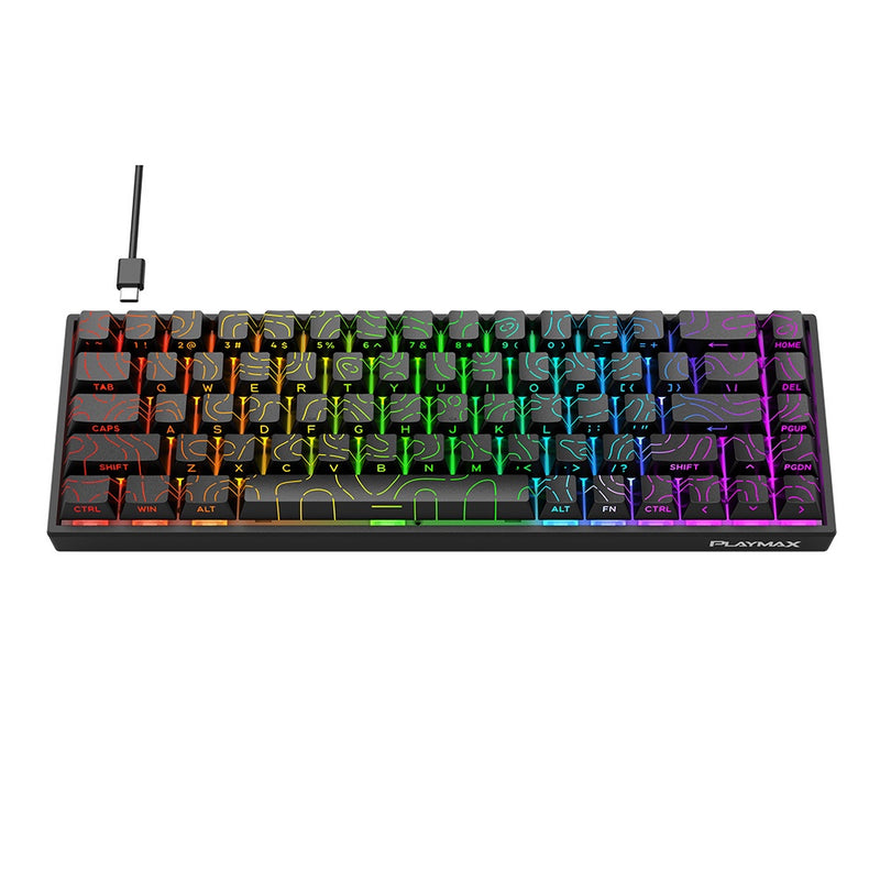 Playmax Topo Mechanical Keyboard Black RGB