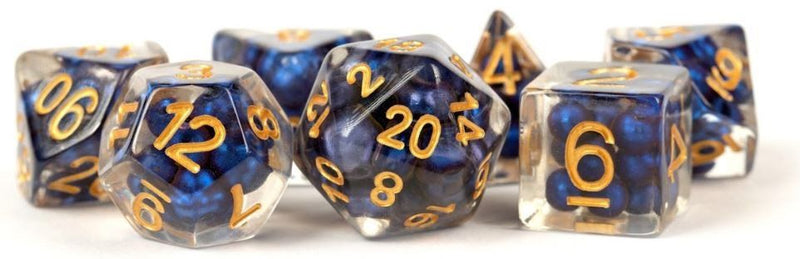 MDG - Pearl Resin Poly Set: Royal Blue wíth Gold Numbers