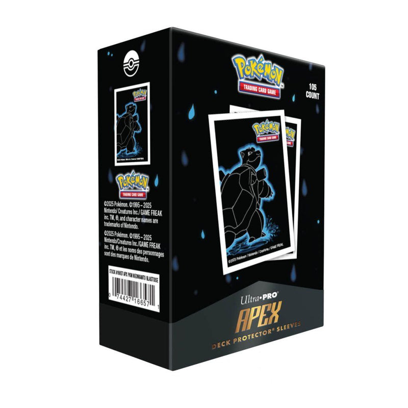Pokemon TCG: Neon Kanto - APEX Deck Protector Sleeves Blastoise(105ct)