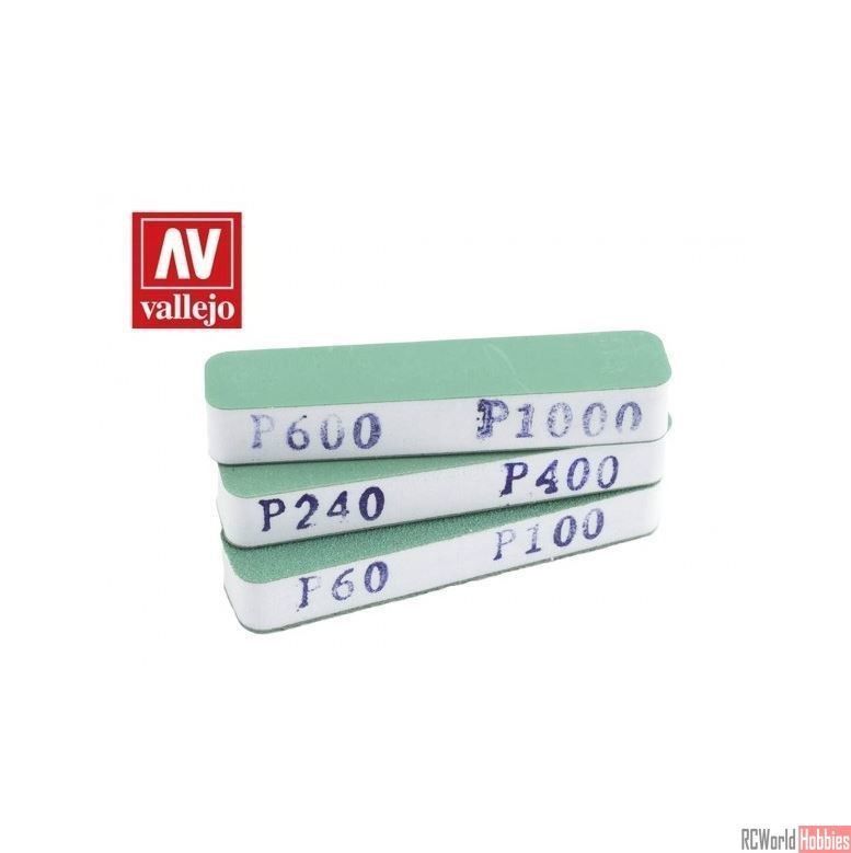 Vallejo Hobby Tools - FlexiSander Dual Grit x3 (90x19x12mm)