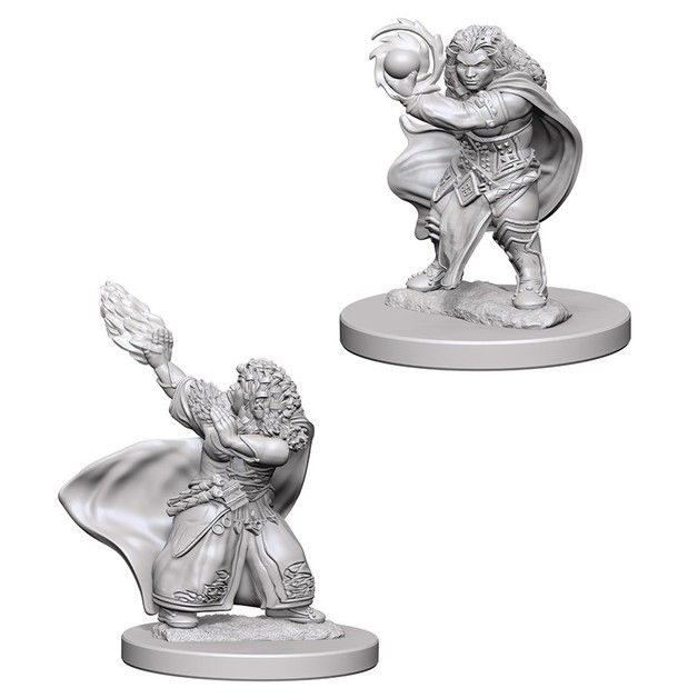 D&D - Unpainted Dwarf Female Wizard