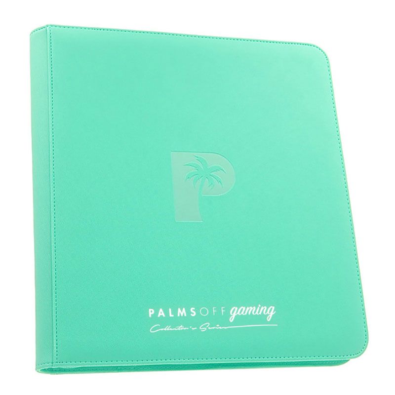 Palms Off Collector’s Series 12 Pocket Zip Binder- TURQUOISE