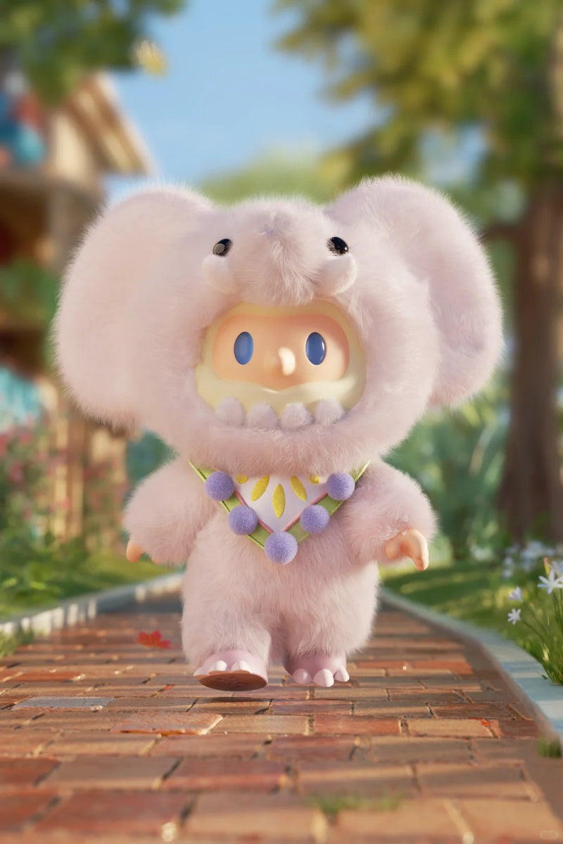 Finding Unicorn: Farmer Bob - Furry Pink Elephant Plush Keychain *LIMITED EDITION