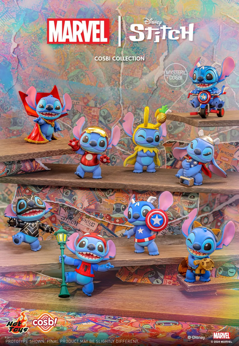 Hot Toys: Cosbi! - Marvel x Stitch Series Blind Box (Single)