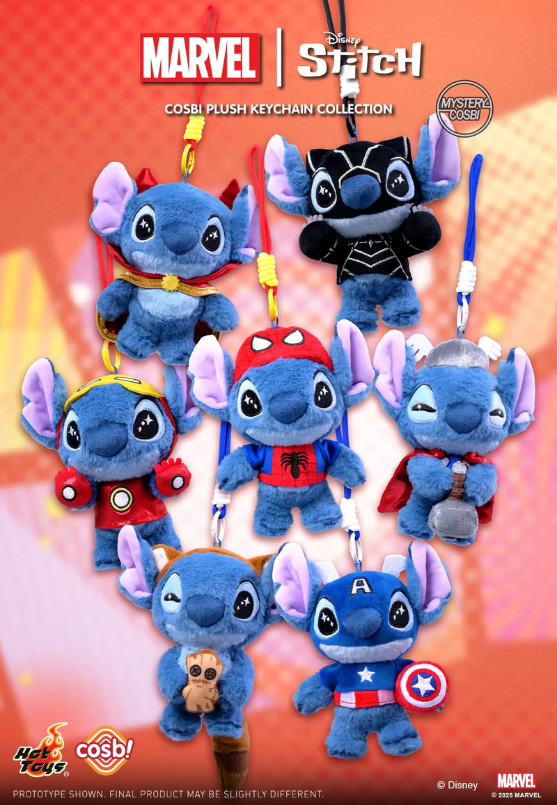 Hot Toys: Cosbi! - Marvel x Stitch Plush Series Blind Box (Single)