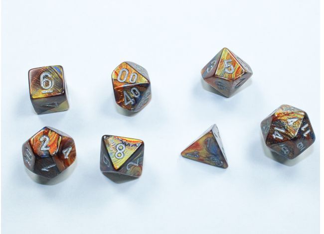 Chessex - Lustrous® Mini-hedral Gold/silver 7-Die setChessex - Lustrous® Mini-hedral Gold/silver 7-Die set