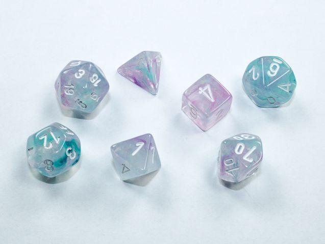 Chessex - Nebula® Mini-hedral Wisteria/white 7-Die set