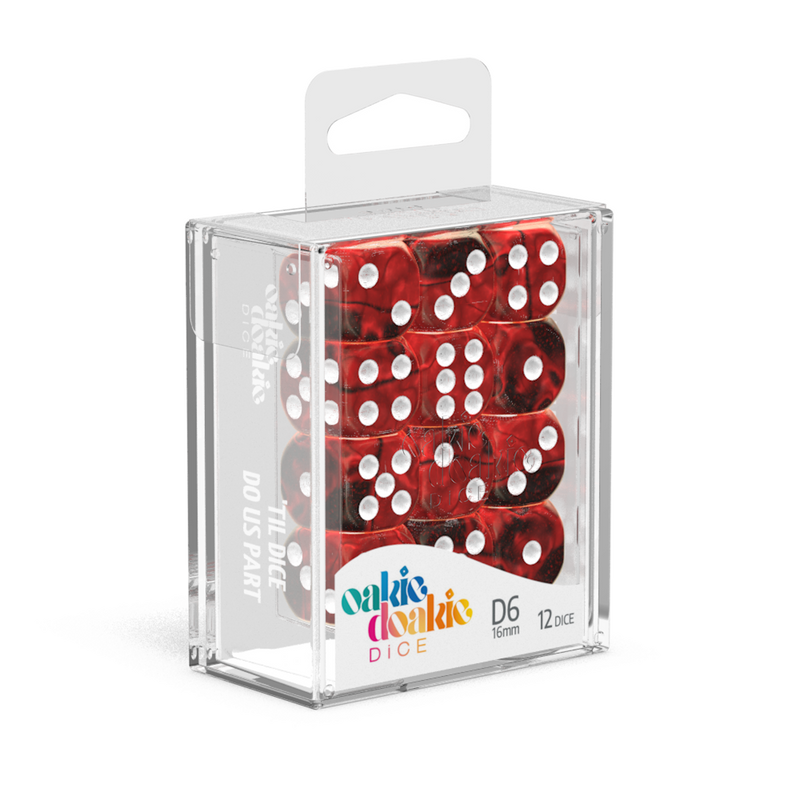 Oakie Doakie Dice D6 16 mm GemiDice - Vampire (12)