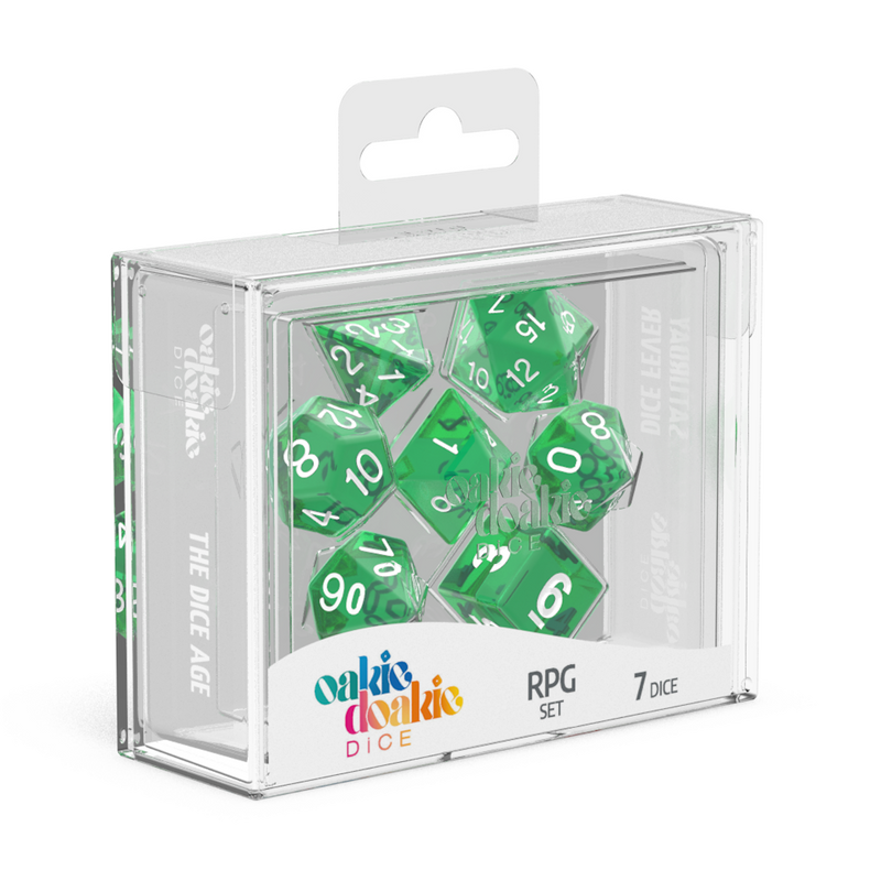 Oakie Doakie Dice RPG Set Translucent - Green (7)