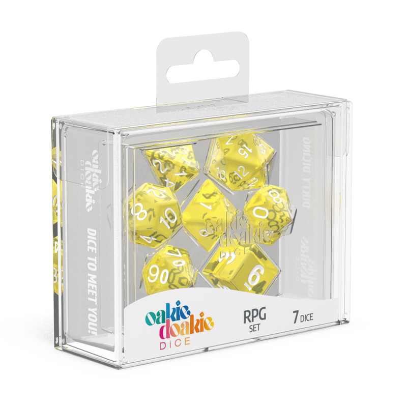 Oakie Doakie Dice RPG Set Translucent - Yellow (7)