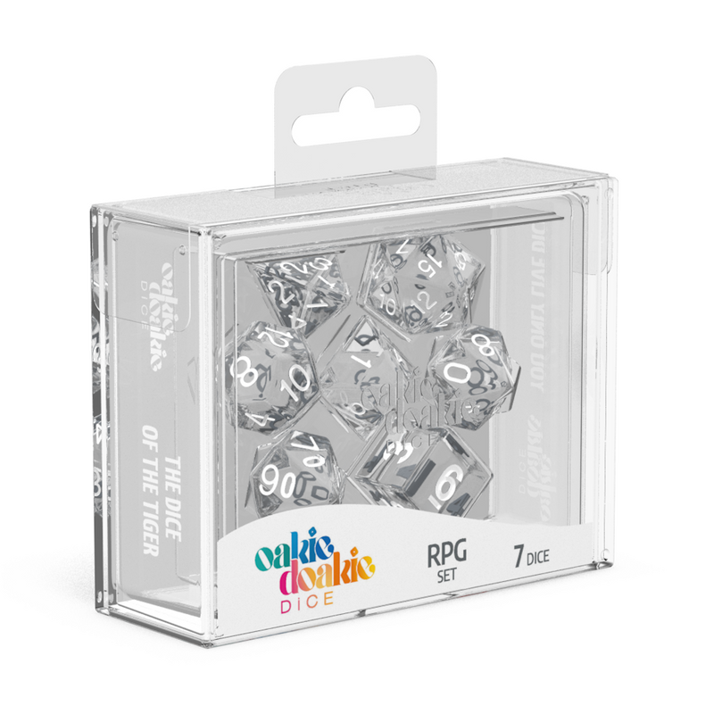 Oakie Doakie Dice RPG Set Translucent - Clear (7)
