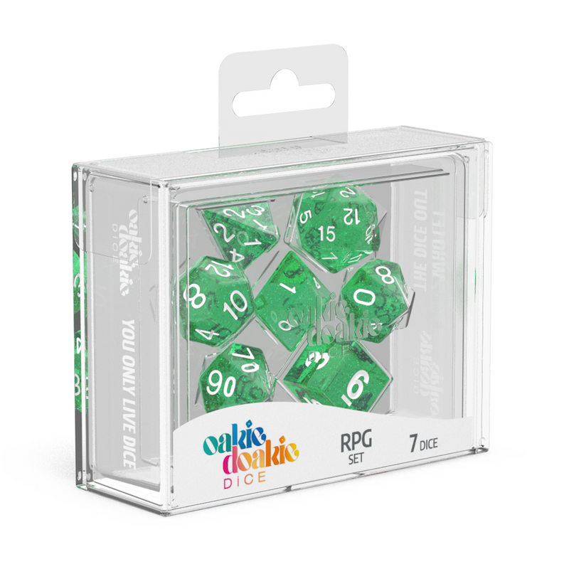 Oakie Doakie Dice RPG Set Speckled - Green (7)
