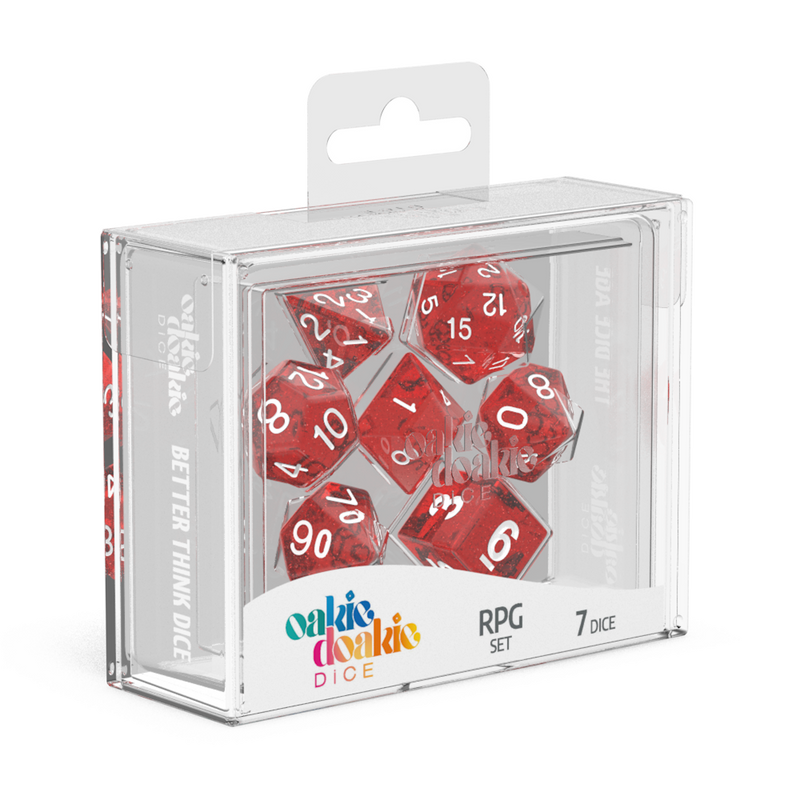 Oakie Doakie Dice RPG Set Speckled - Red (7)