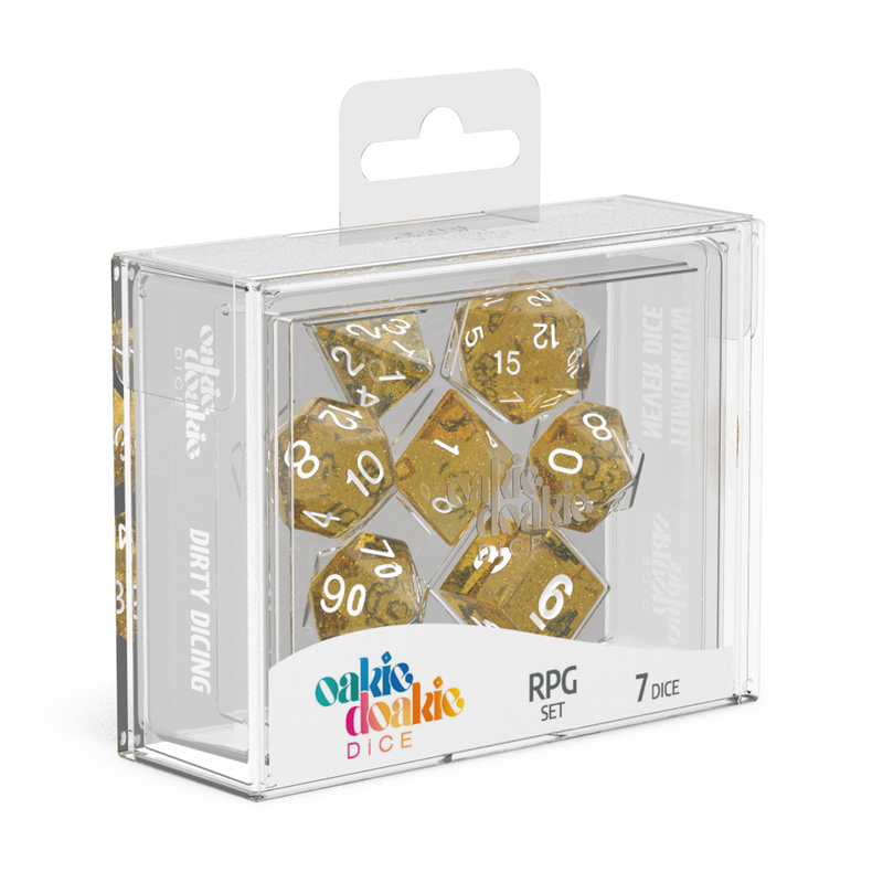 Oakie Doakie Dice RPG Set Speckled - Orange (7)