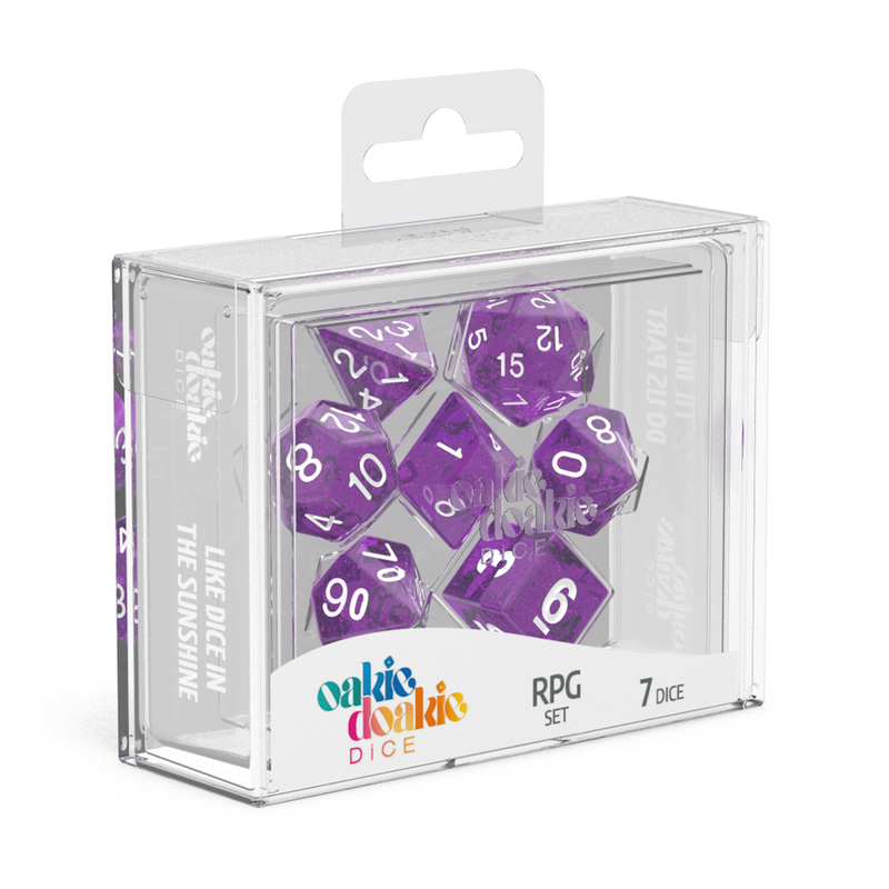 Oakie Doakie Dice RPG Set Speckled - Purple (7)
