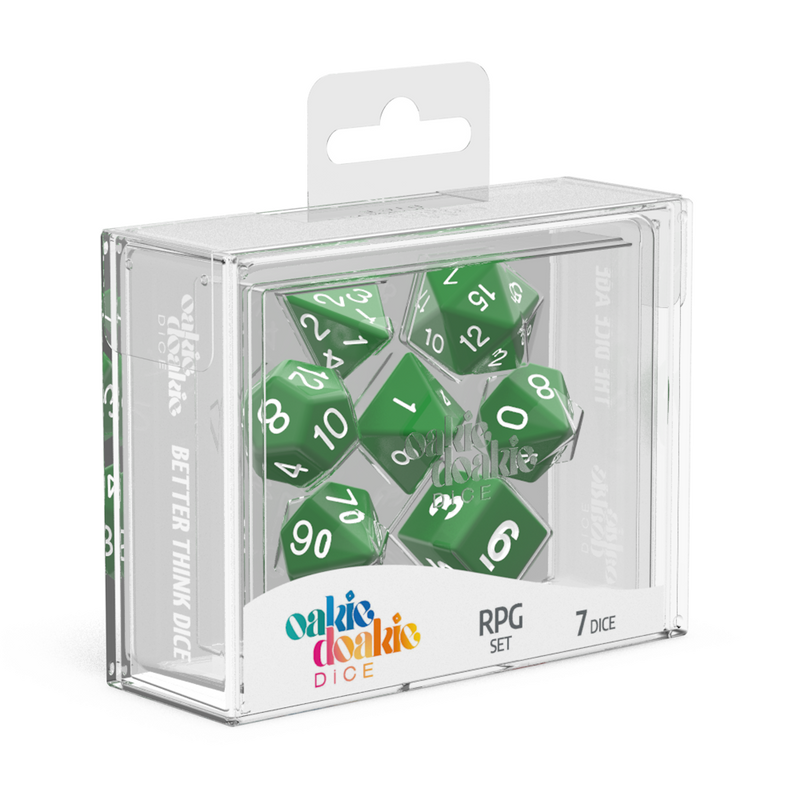 Oakie Doakie Dice RPG Set Solid - Green (7)