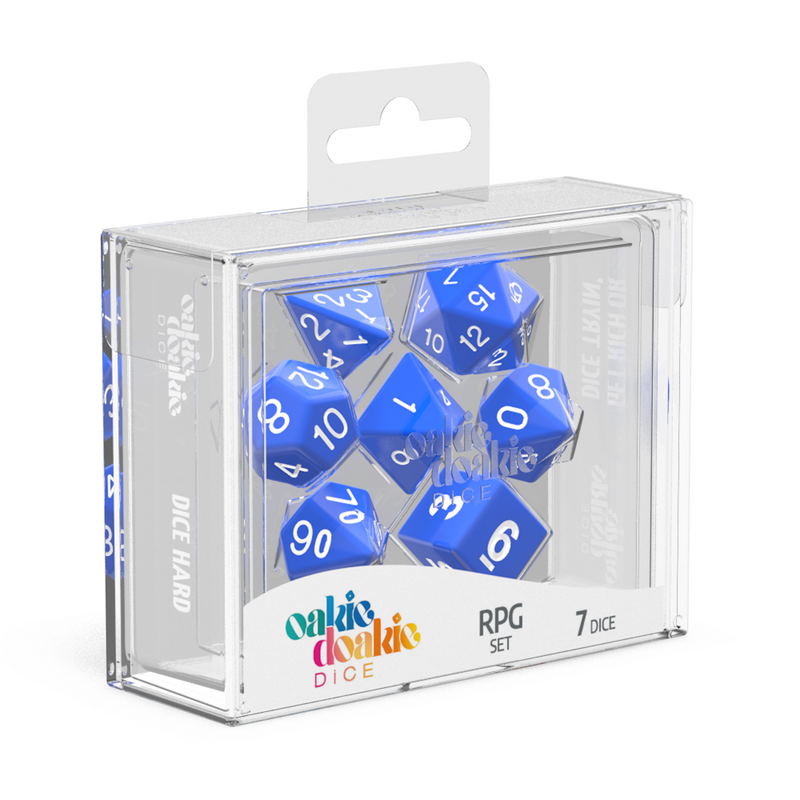 Oakie Doakie Dice RPG Set Solid - Blue (7)