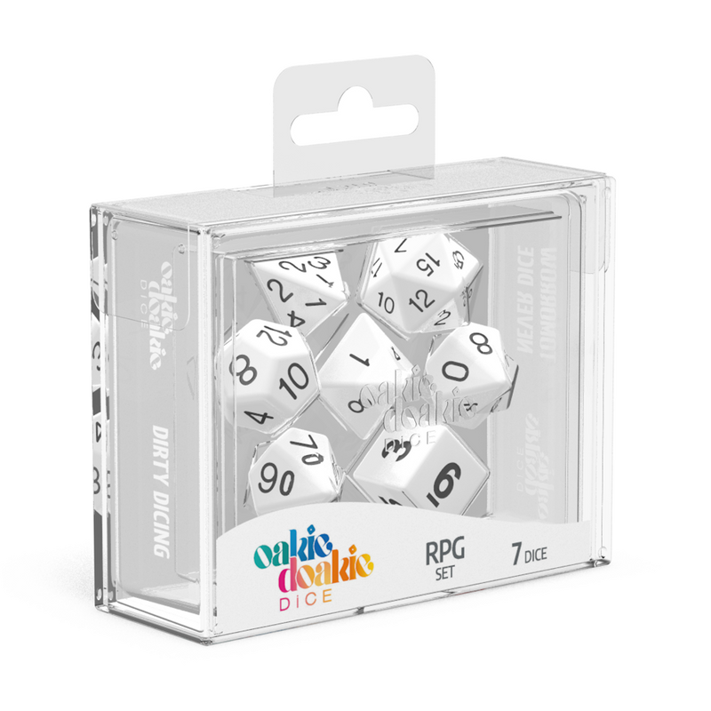 Oakie Doakie Dice RPG Set Solid - White (7)