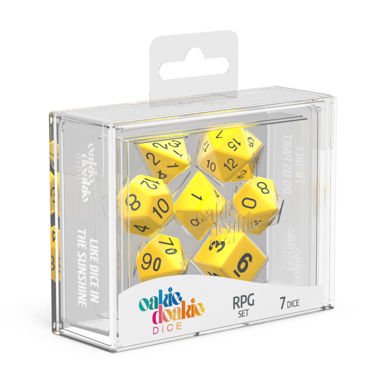 Oakie Doakie Dice RPG Set Solid - Yellow (7)