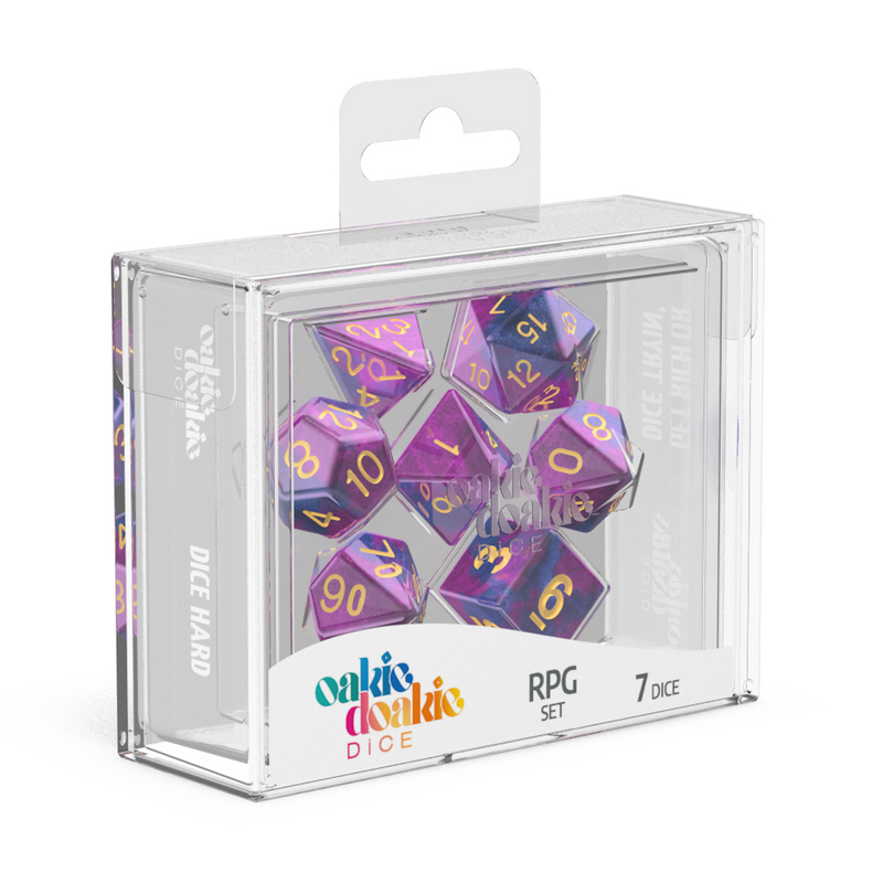 Oakie Doakie Dice RPG Set GemiDice - Amethyst (7)