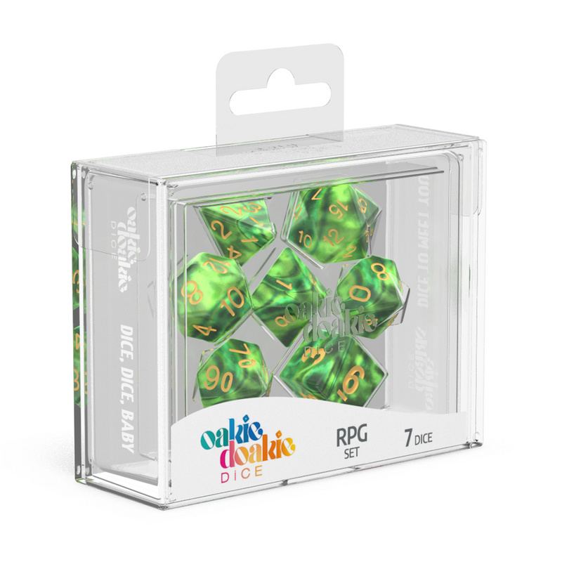 Oakie Doakie Dice RPG Set GemiDice - Jungle (7)
