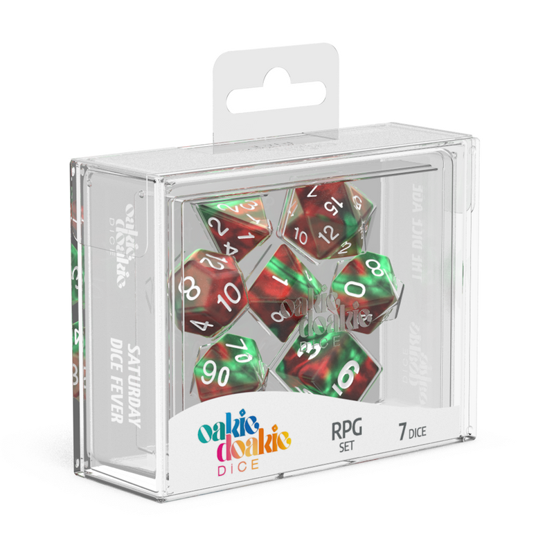Oakie Doakie Dice RPG Set GemiDice - Bloody Jungle (7)