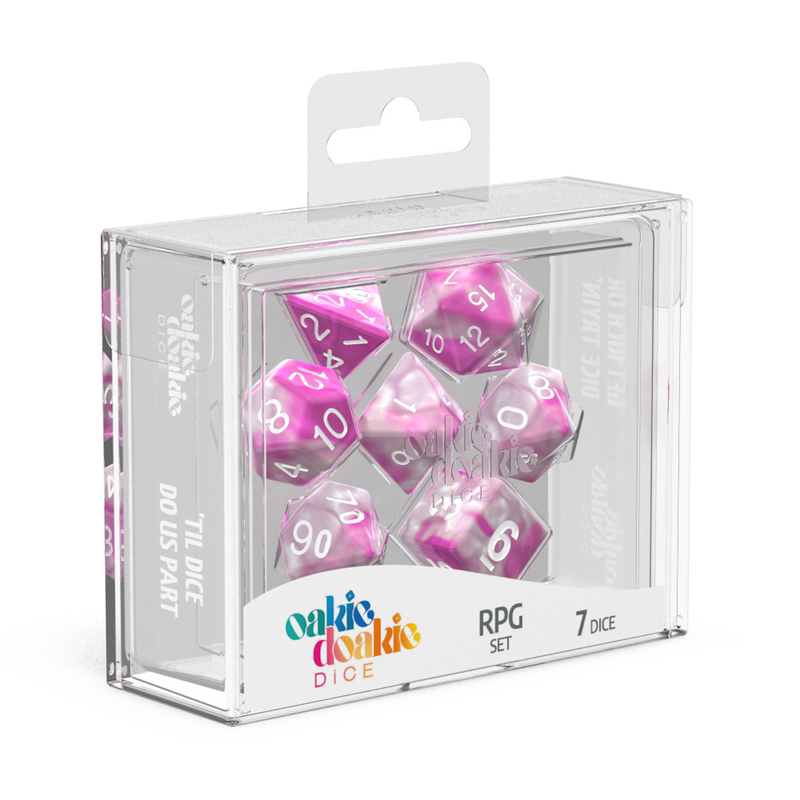 Oakie Doakie Dice RPG Set GemiDice - Magnolia (7)