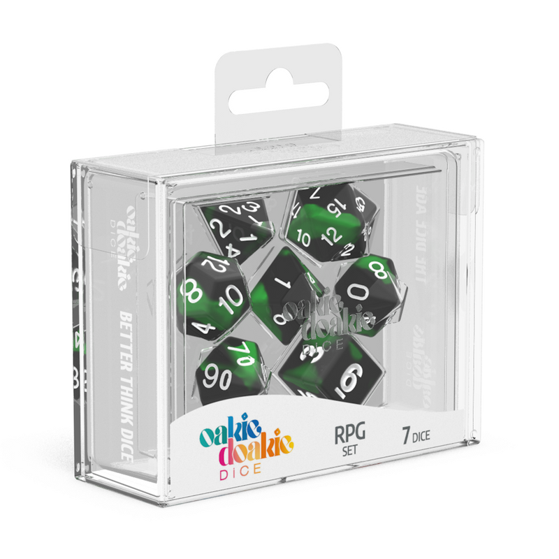 Oakie Doakie Dice RPG Set Glow in the Dark - Biohazard (7)