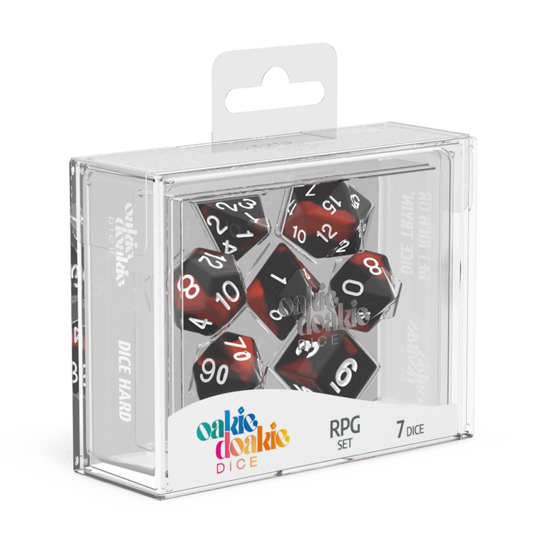 Oakie Doakie Dice RPG Set Glow in the Dark - Lava (7)