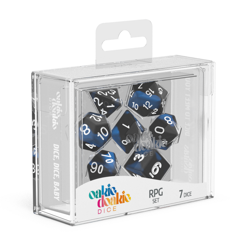Oakie Doakie Dice RPG Set Glow in the Dark - Deep Ocean (7)
