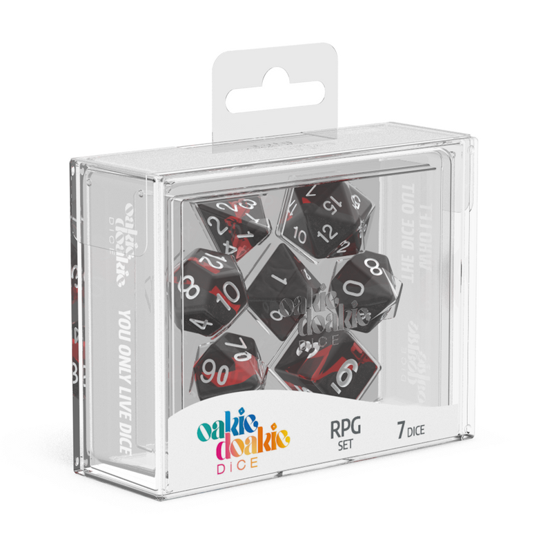 Oakie Doakie Dice RPG Set Enclave - Ruby (7)