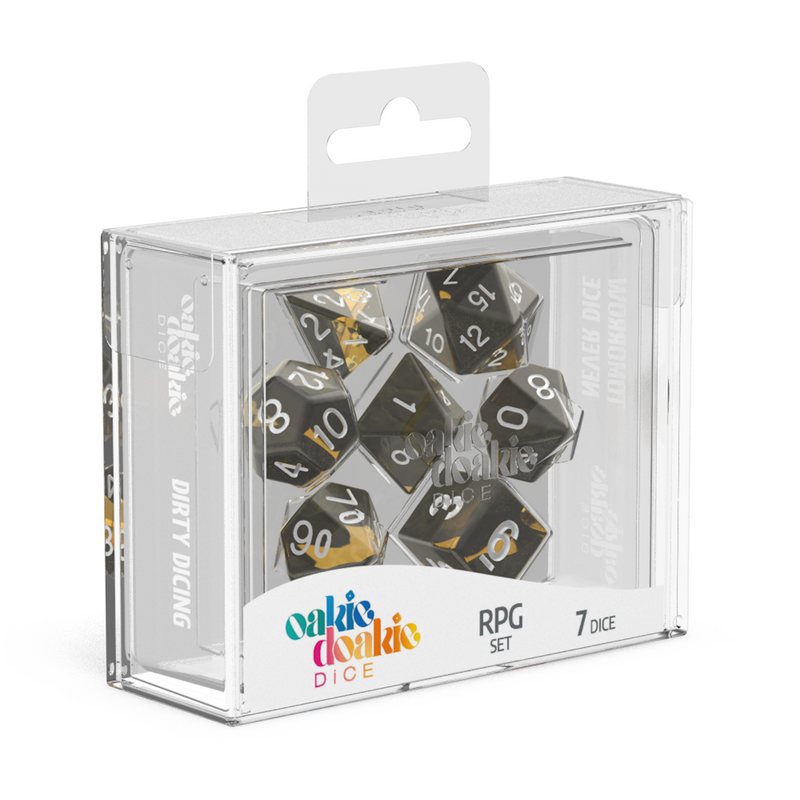 Oakie Doakie Dice RPG Set Enclave - Amber (7)