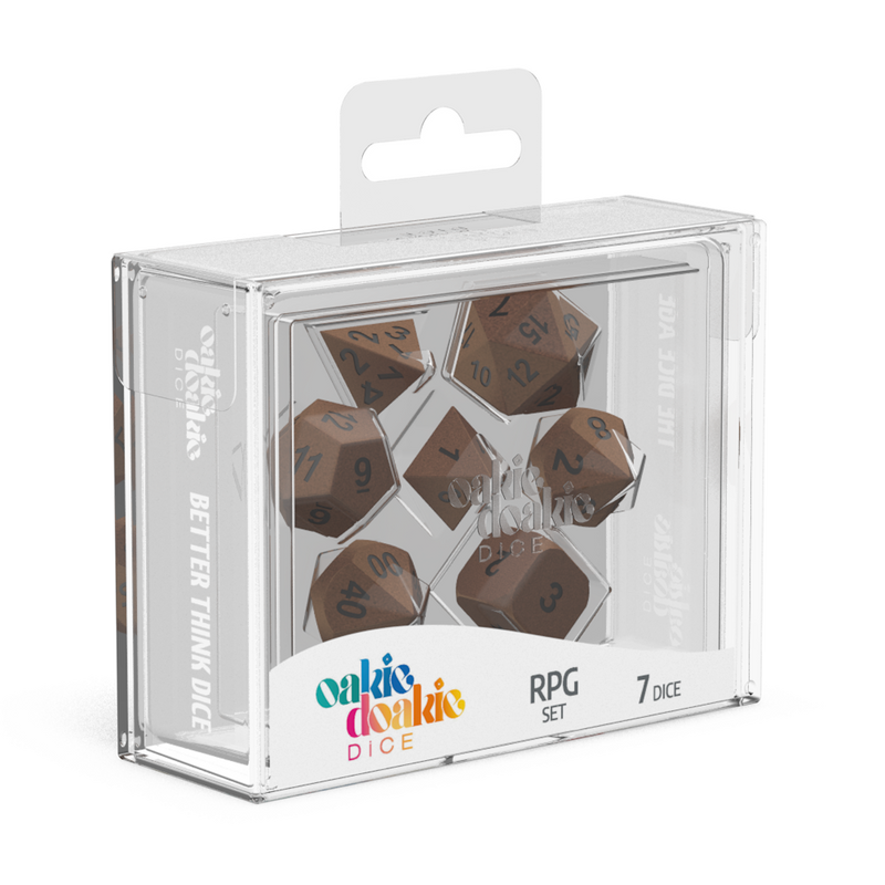 Oakie Doakie Dice RPG Set Metal Dice - Brasstige (7)
