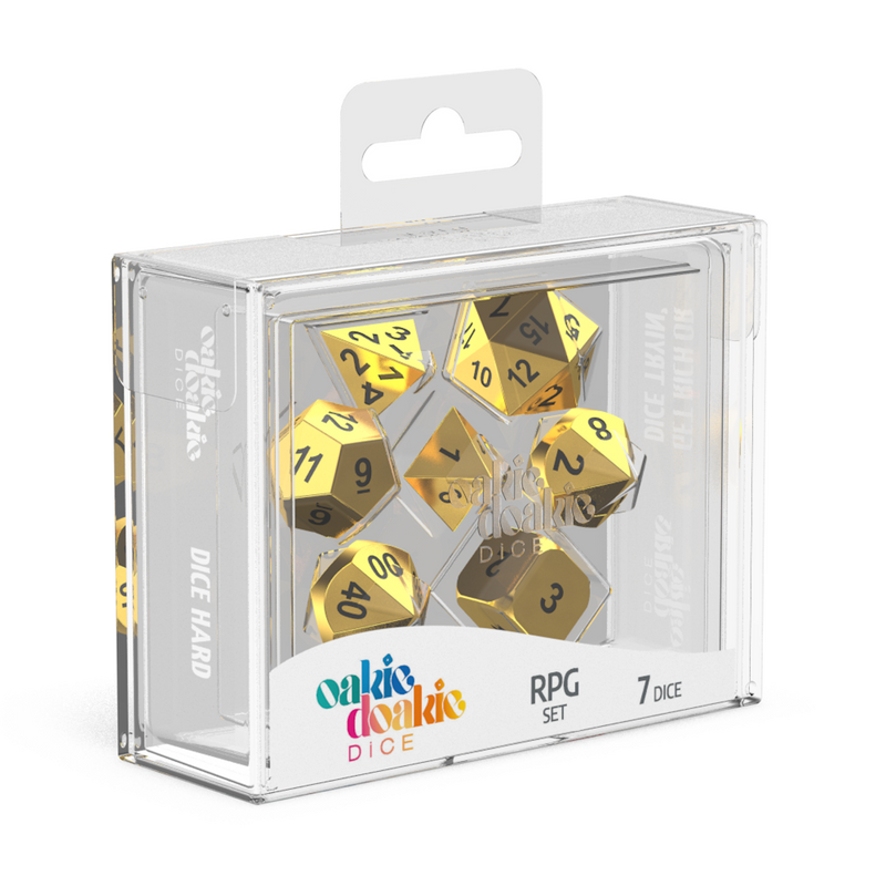 Oakie Doakie Dice RPG Set Metal Dice - Aurym (7)