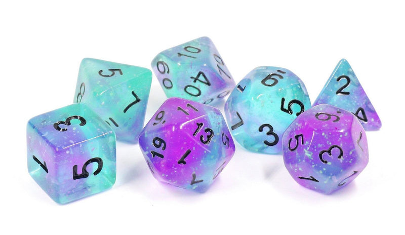 Sirius Dice Set - Peacock Glowworm