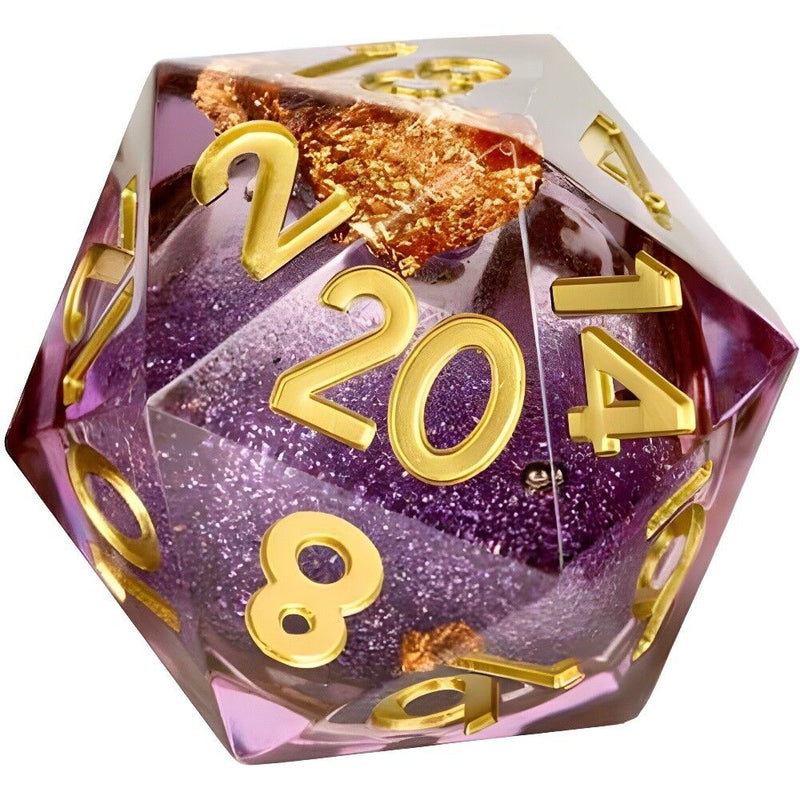 Metallic Dice Games – Individual Liquid Core D20 – Aether Abstract