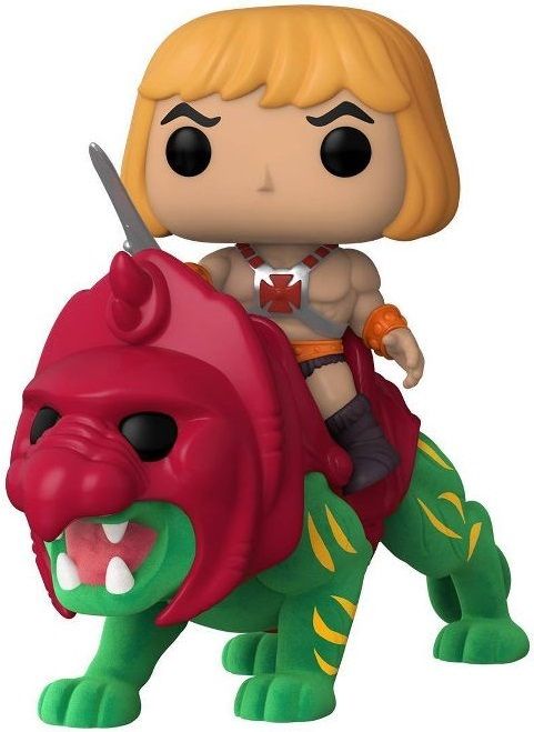 Masters of the Universe - He-Man on Battlecat Flocked (US Exclusive) Pop! Ride