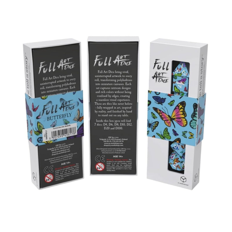 Q Workshop – Full Art Dice Set: Butterfly